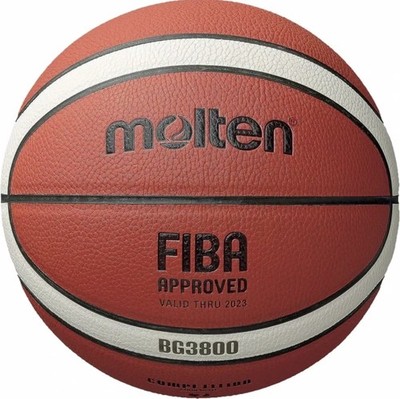 Molten BG3800 Basketball, FIBA Approved, Indoor/Outdoor, Size 7, Orange/Ivory