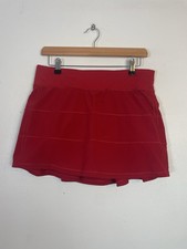 Lululemon Red Pace Rival Sport Tennis Skirt with Built In Shorts US 10 / UK 14