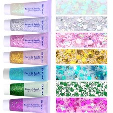 Face Body Glitter Gel for Girls Chunky Sparkles for Makeup Festivals Concerts