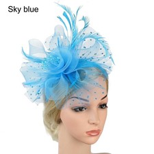 Fascinator Hat Feathers Hair Clip Alice Headband Clip Tea Party Headband