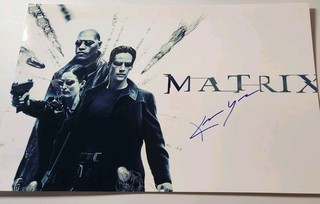The Matrix KEANU REEVES Signed Autographed 11x17 photo AUTO with COA