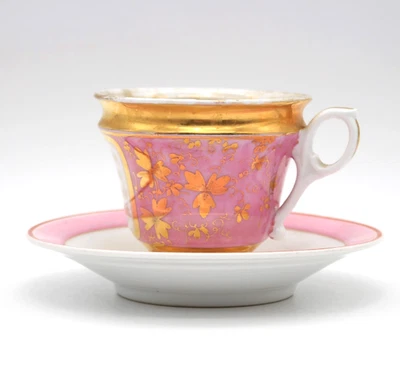 Jahres tasse Gold Alexander um 1900 Porzellan Carl Tielsch Altwasser Schlesien - Bild 1 von 4