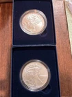 2011-W American Silver Eagle,Box,COA🔥🔥( 2 Coins 2 Troy Ounces🔥🔥