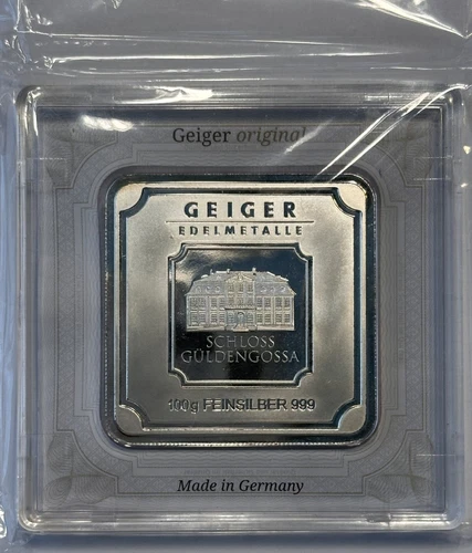 Geiger Edelmetalle Security Line 100 gram .999 Fine Silver - In Assay - BV013669