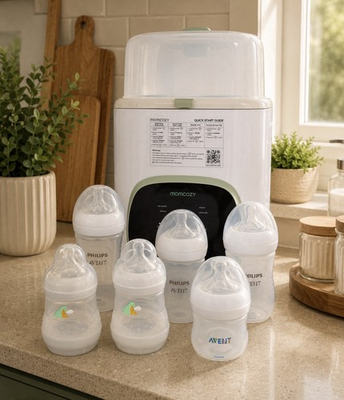 #ad Momcozy KleanPal Pro Baby Bottle Washer Sterilizer amp; Dryer Bundle 6 Bottles $143.81