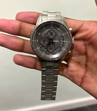 Fossil BQ1009 Men's Chronograph Quartz 45mm Grey Dial Steel Bracelet 50m