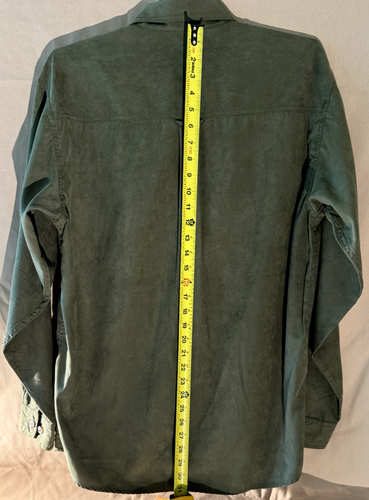 Faux Suede Olive Green Buttondown -Mens Size Medium- Clearwater Outfitters Shirt - Picture 15 of 15