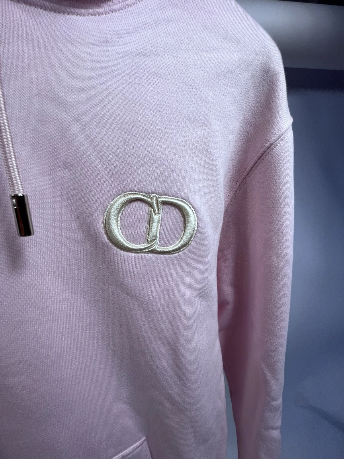 FELPA CON CAPPUCCIO DIOR ROSA CD COTONE TAGLIA: M REP £890