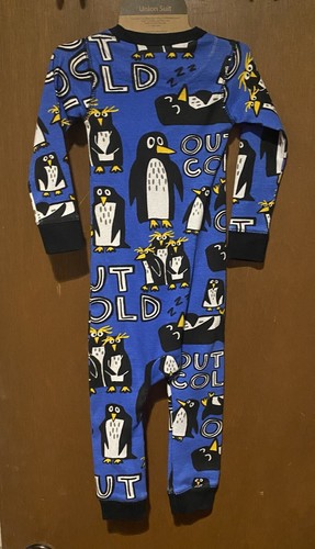 12 Month Child NEW Lazy One OUT COLD Union Suit PENGUINS One Piece PJs FreeShip - Picture 4 of 7