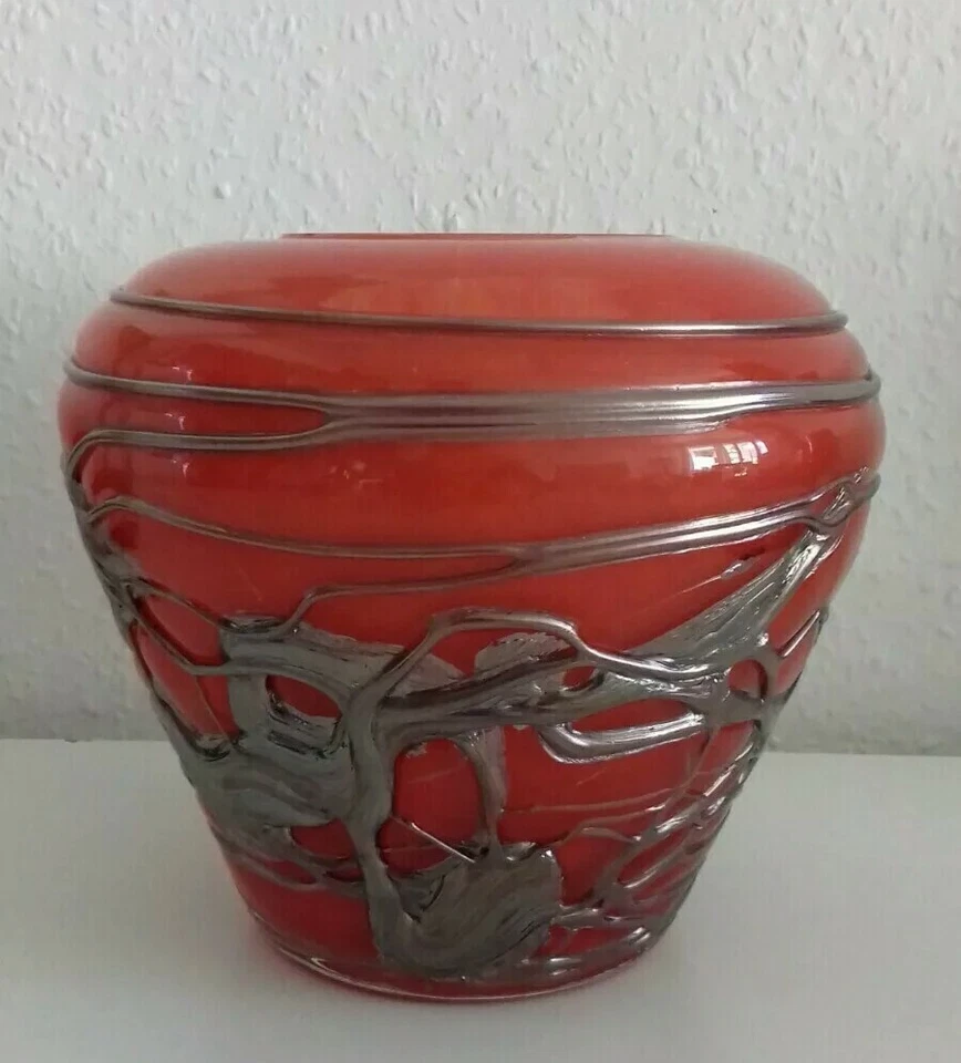 Seltene Jiri Suhajek Vase B.A.G. Bohemia Art Glass Vsetin/Tschechien, 1A Zustand - Bild 3 von 4