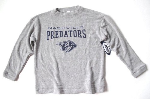 NASHVILLE PREDATORS CONCEPTS SPORT WOMEN'S CREW NECK TERRY TOP LARGE - 第 1/1 張圖片