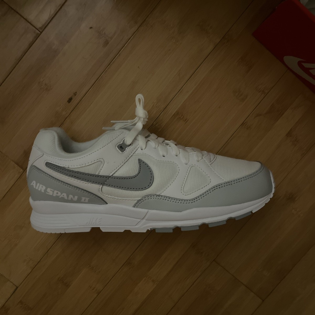 Size 10 Nike Air Span White Wolf Grey