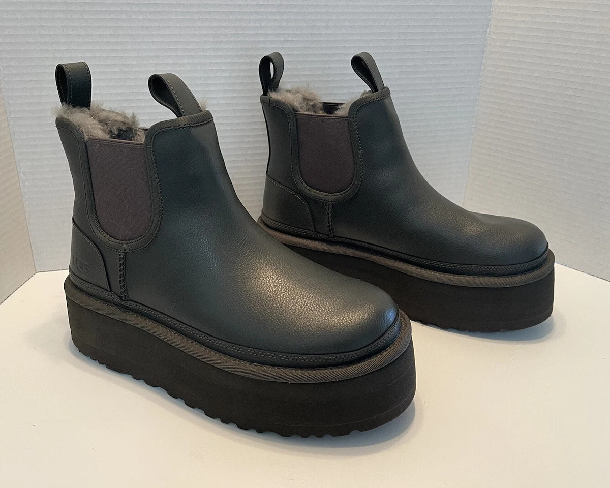 UGG NEUMEL PLATFORM CHELSEA WOMEN'S BOOT FOREST NIGHT SIZE 8