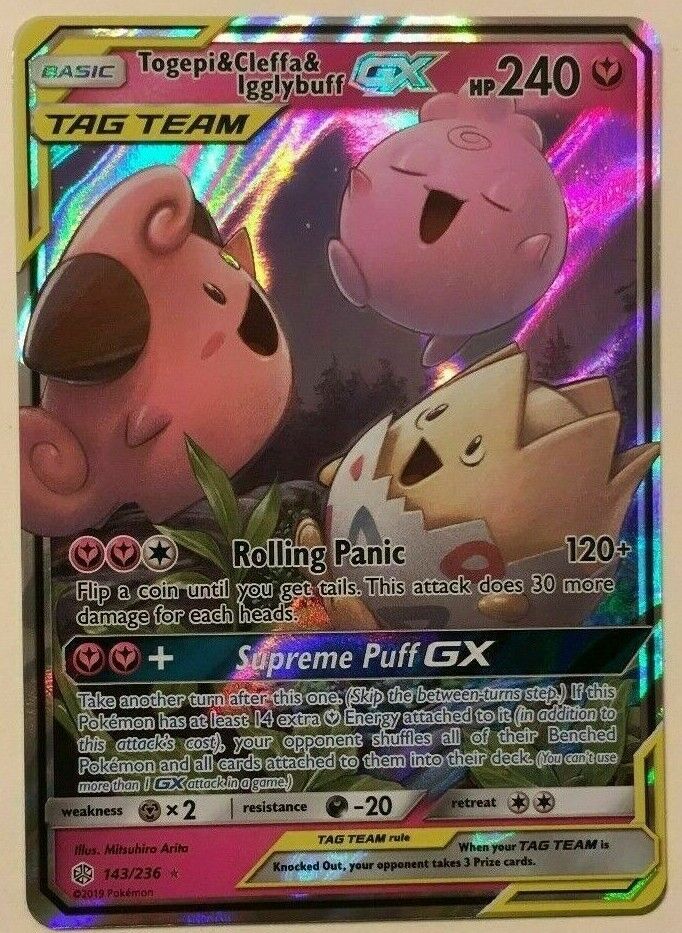 Pokémon TCG: Togepi, Cleffa e Igglybuff GX (143/236) - SM12