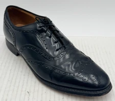 Johnston & Murphy Aristocraft Men's Dress Shoes 10 Black Wingtip Oxford Brogue