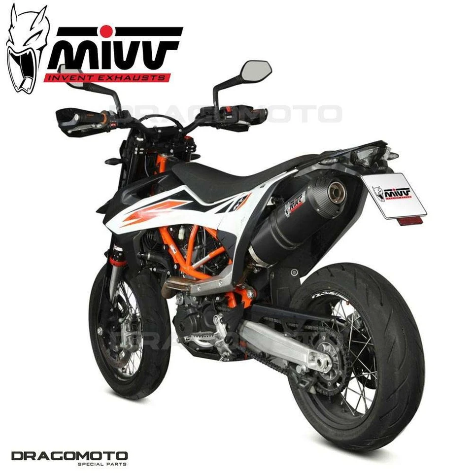 échappement KTM 690 SMC R 2020 2021 MIVV Oval Noir CC - Photo 4/4