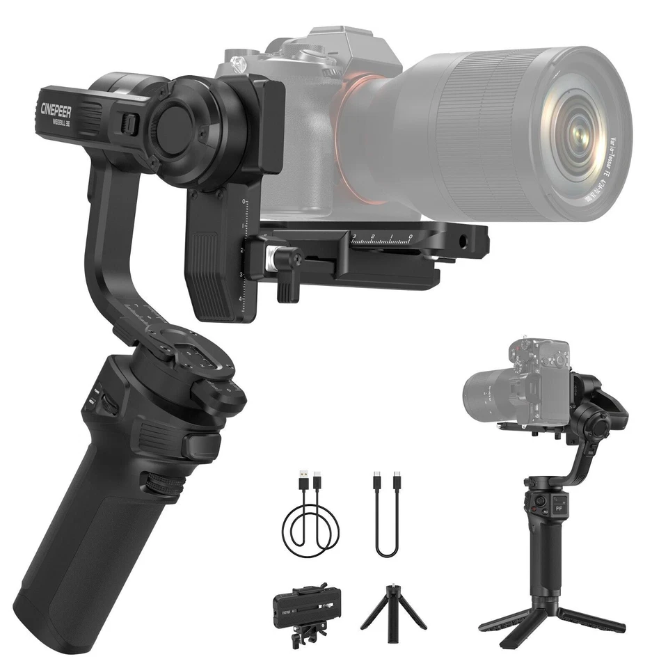 ZHIYUN WEEBILL 3E 3-Axis Kamera-Gimbal-Stabilisator Filmen von Reisevideo Vlogs - Bild 2 von 4