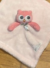 Blankets  Beyond Pink Owl Security Blanket/Lovey Gray Bow