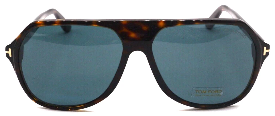 GAFAS DE SOL AUTÉNTICAS TOM FORD TF 934 52V HAYES AVIATOR HAVANA CON LENTES AZULES 59-14 Foto 3 de 4