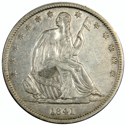 1841-O SEATED LIBERTY HALF DOLLAR ~ STRONG XF/AU WITH SOME LUSTER ~PRICED RIGHT!