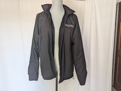 Tri Mountain hooded health care rain Resistant windbreaker drk gray Small jacket