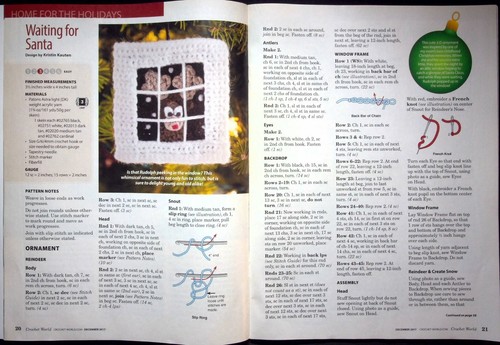 HOME FOR THE HOLIDAYS - AMERICA'S FAVORITE CROCHET WORLD MAGAZINE DECEMBER 2017 - Picture 4 of 6