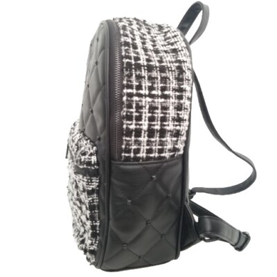 Badgley Mischka Black Studded Tweed Backpack w/Pockets | eBay display picture 3
