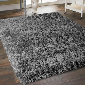 grey deep pile shaggy rug