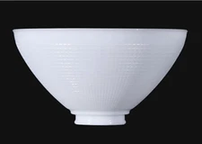 WHITE Milk GLASS 2-7/8" x 10" IES Floor Table Lamp REFLECTOR Waffle SHADE 824160