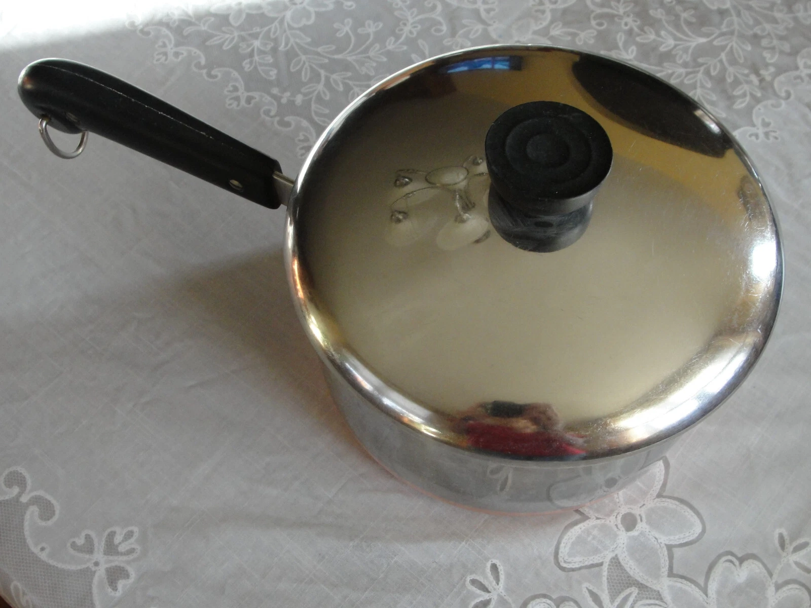 Pre 1968 Revere Ware Stainless Copper Clad 1 1/2Qt Sauce Pan - Rome