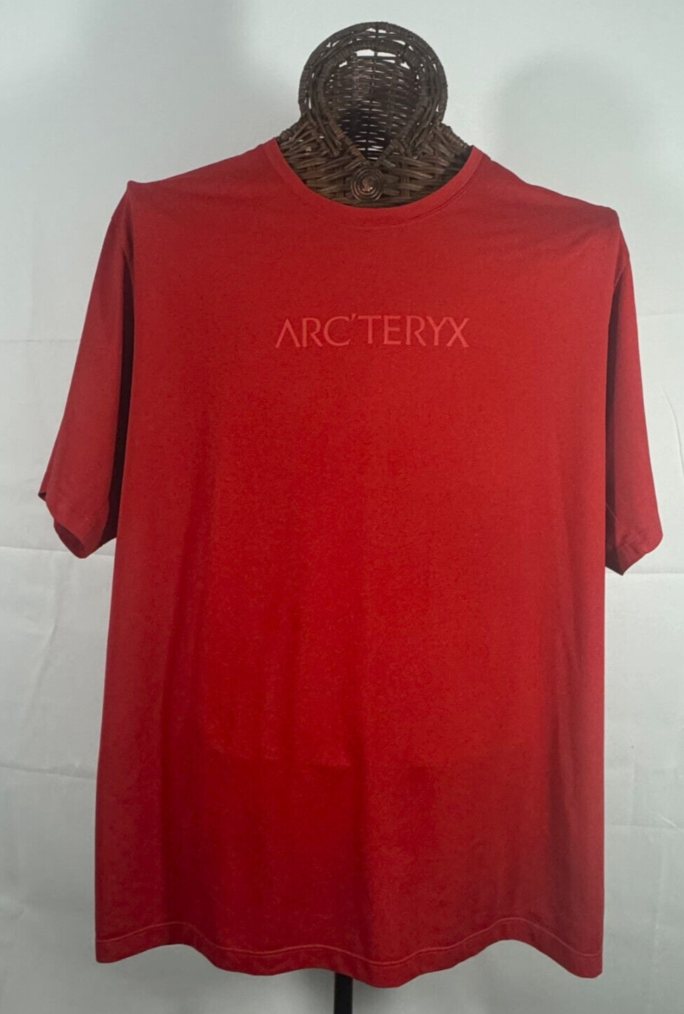 ARC'TERYX Arc’teryx T Shirt Uomo XL Logo Rosso – Maglietta Manica Corta Outdoor 24" x 30"