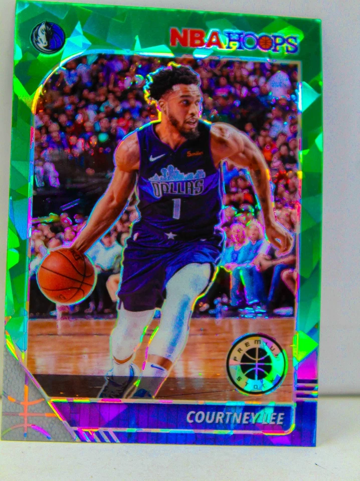 Tarjeta Courtney Lee 2019-20 NBA Hoops Premium Green Cracked Ice Prizm 43 Mavericks Foto 2 de 4