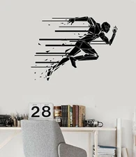 Wall Sticker Vinyl Decal Running Man Geometric Design Sport Decor (n1470)
