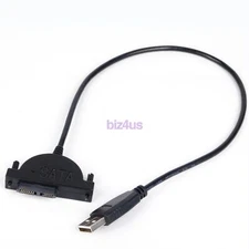 USB 2.0 to 7+6 13Pin Cable for SATA 2nd Hard Drive Adapter Caddy / Optical Drive