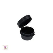 Cosmetic Hinged Jars 5 Gram Empty Plastic Beauty Containers Pot Black (25) 5092