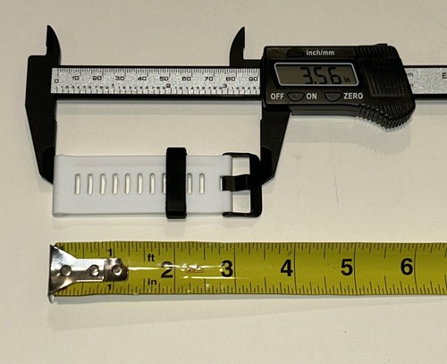 Watch Band 25mm White Rubber Replacement 4 Nixon 51-30 Strap Garmin Silicone NEW - Picture 7 of 11