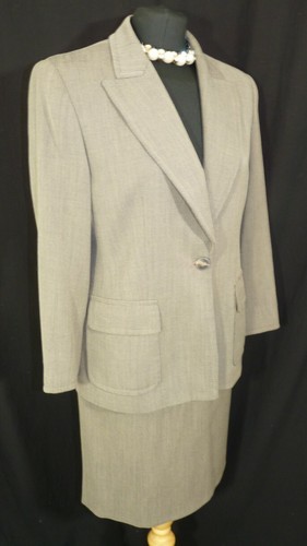 MAX MARA Suit Women's Formal Two Piece Pure Wool Skirt Jacket Uk 14 Eu 40 - Picture 2 of 10