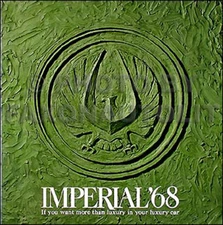 1968 Chrysler Imperial Original Color Sales Catalog MINT 68 Lebaron Crown