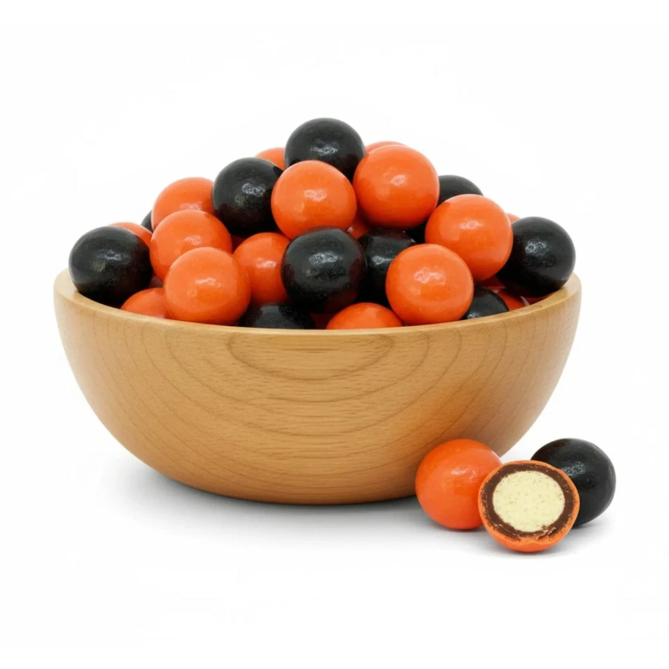 Orange & Black Dark Chocolate Halloween Malted Milk Balls - by NY Spice - Image 4 of 4