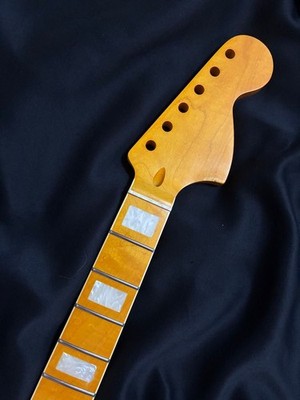 Unbranded ST Style Maple Guitar Neck 21 Fret Large Head Pearl Block Inlays