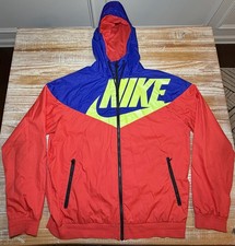 Nike Windrunner Windbreaker Zip Jacket Spellout Swoosh Sz L