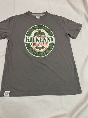 KILKENNY IRISH CREAM ALE T-SHIRT Grey Short Sleeve. Size Medium