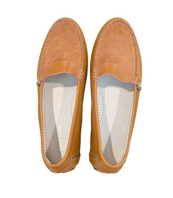 Cole Haan Tan Leather Suede Loafers Driving Shoes Women display picture 3