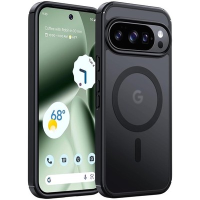 Matte Schwarz Hülle für Google Pixel 10 Pro XL - Magnetisch & Kratzfest