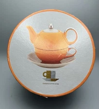 Yedi Siena Series, Tea for One, Gray/Orange- NEW