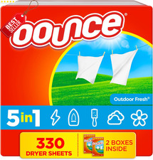 Dryer Sheets 330ct Outdoor Fresh Fabric Softener Static Wrinkle Control - US