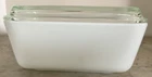 Vtg Pyrex True Opal White 502 Refrigerator Rectangle Dish Unmarked w/Lid -  EUC