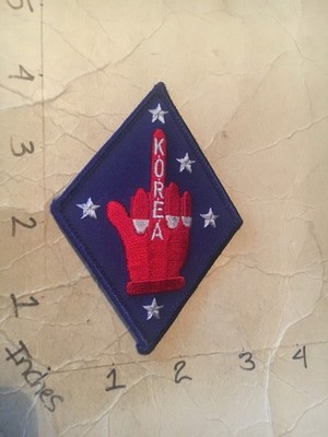 USMC US Marine Corps 1st Marine Div. Korea middle finger patch 7/28/25 modern