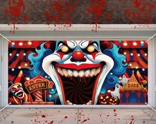 Halloween Garage Door Cover Banner Clown Halloween Garage Door Decorations Horro