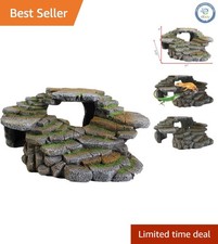Realistic Resin Step Ledge and Cave Hideout - Large for Aquariums Terrariums
